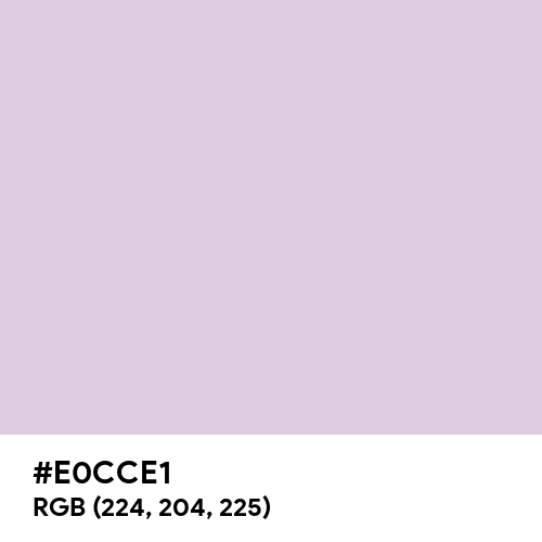 Languid Lavender (Hex code: E0CCE1) Thumbnail