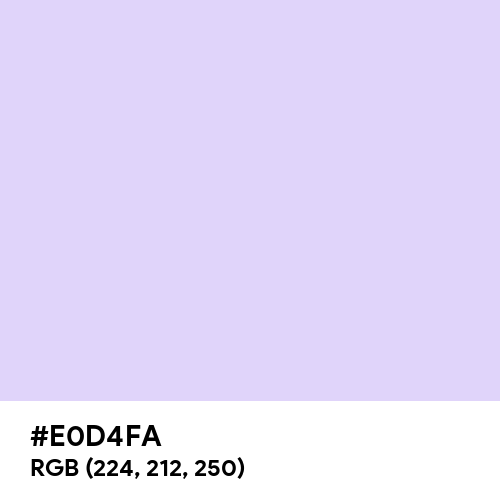 Pale Lavender (Hex code: E0D4FA) Thumbnail