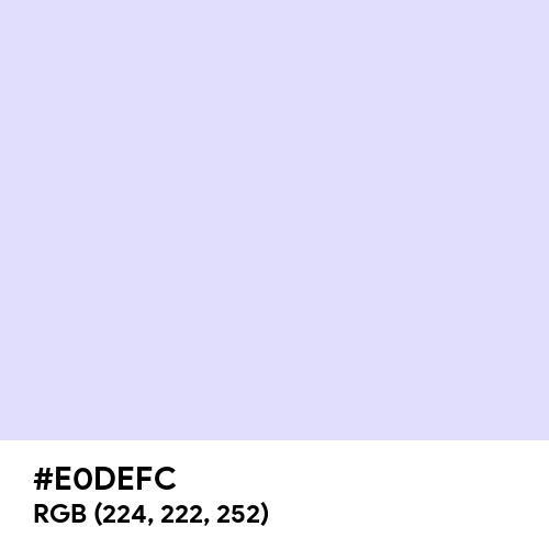 Lavender (Web) (Hex code: E0DEFC) Thumbnail