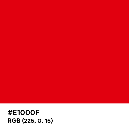 Henkel Red (Hex code: E1000F) Thumbnail