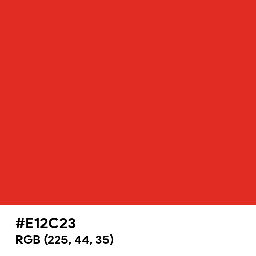 Boho Red (Hex code: E12C23) Thumbnail