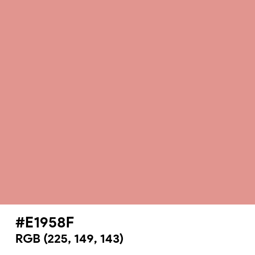Salmon Pink Red (Hex code: E1958F) Thumbnail