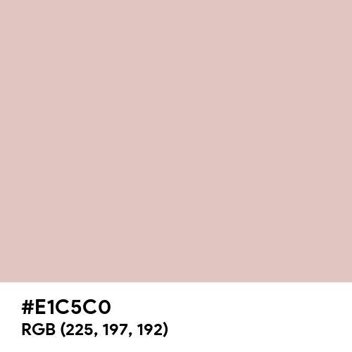 Light Pink Beige (Hex code: E1C5C0) Thumbnail
