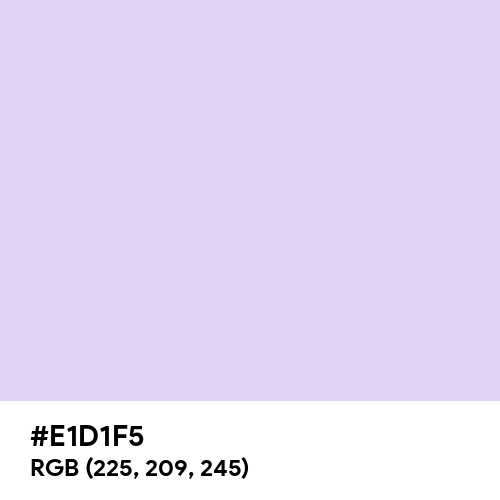 Pale Lavender (Hex code: E1D1F5) Thumbnail