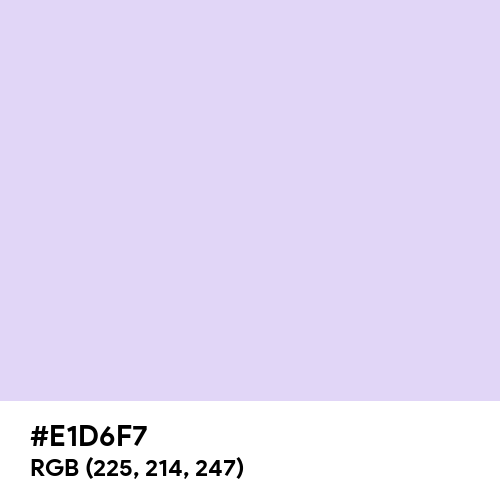 Pale Lavender (Hex code: E1D6F7) Thumbnail