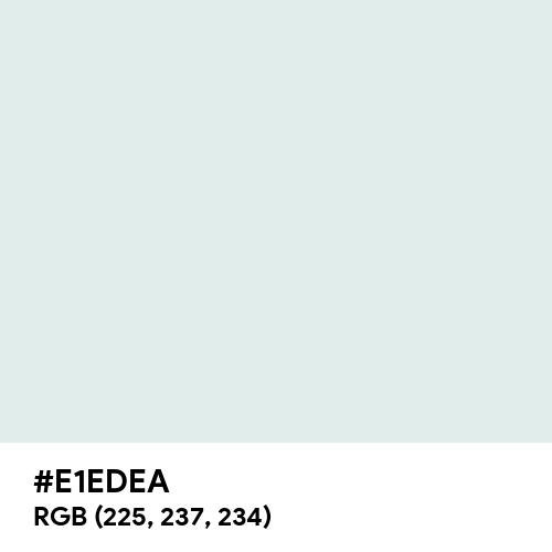 Bright Gray (Hex code: E1EDEA) Thumbnail