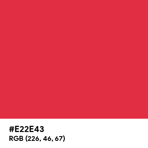 Rusty Red (Hex code: E22E43) Thumbnail