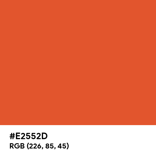 Orangeade (Hex code: E2552D) Thumbnail