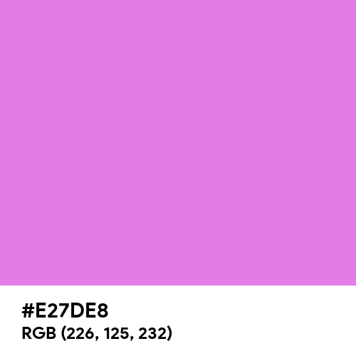 Lavender Magenta (Hex code: E27DE8) Thumbnail