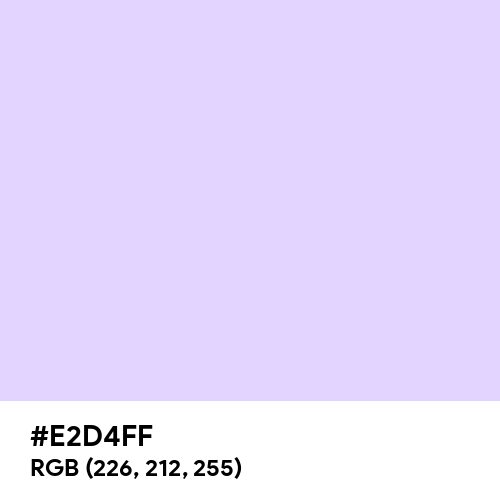Pale Lavender (Hex code: E2D4FF) Thumbnail