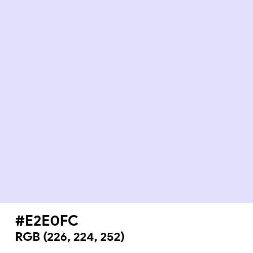 Lavender (Web) (Hex code: E2E0FC) Thumbnail