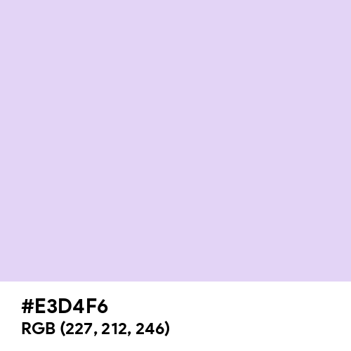 Pale Lavender (Hex code: E3D4F6) Thumbnail