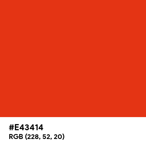 Red Sunset (Hex code: E43414) Thumbnail