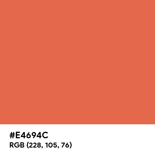 Coral Orange (Hex code: E4694C) Thumbnail