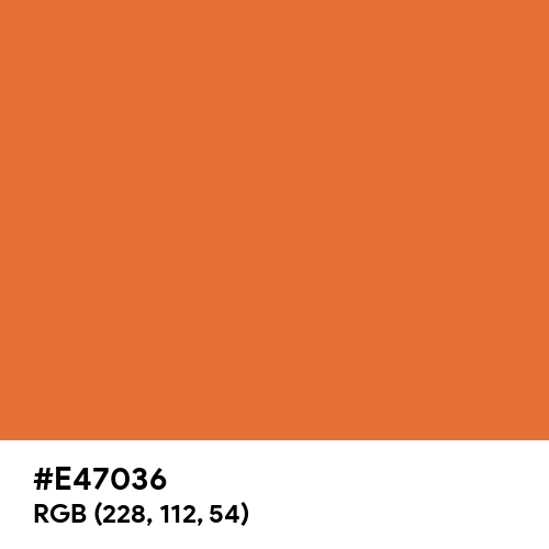 Boho Orange (Hex code: E47036) Thumbnail