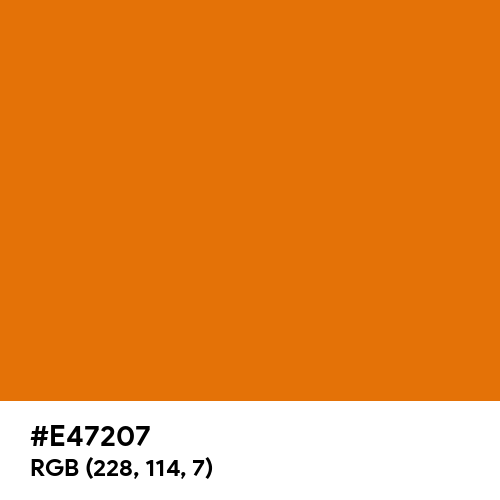 Metallic Orange (Hex code: E47207) Thumbnail