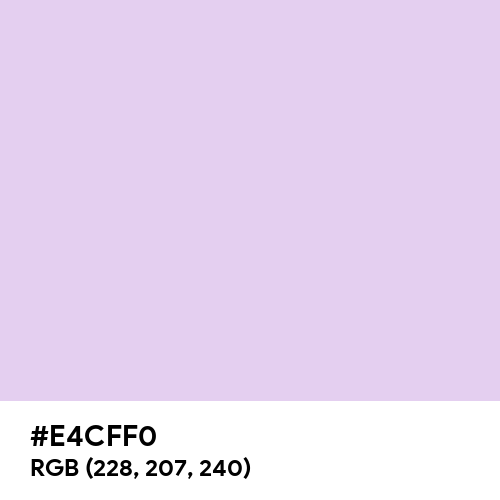 Pale Lavender (Hex code: E4CFF0) Thumbnail
