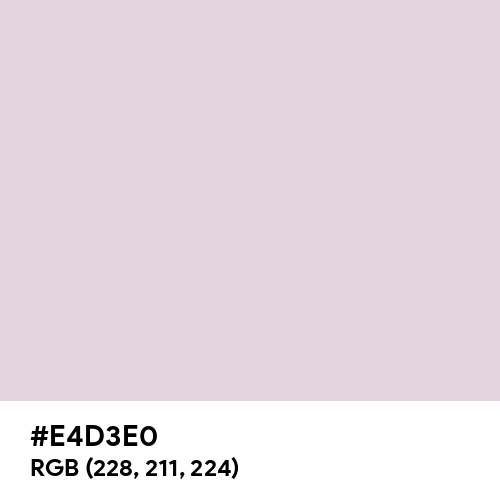 Raspberry Pink (Hex code: E4D3E0) Thumbnail