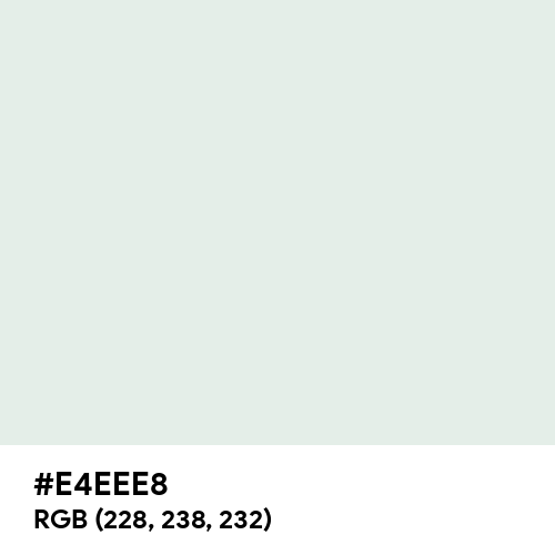 Bright Gray (Hex code: E4EEE8) Thumbnail