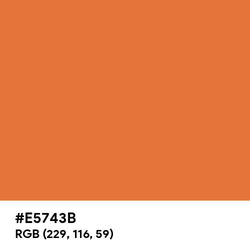 Chinese Orange (Hex code: E5743B) Thumbnail