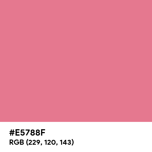 Pastel Red Rose (Hex code: E5788F) Thumbnail