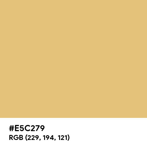 Table Pear Yellow (Hex code: E5C279) Thumbnail