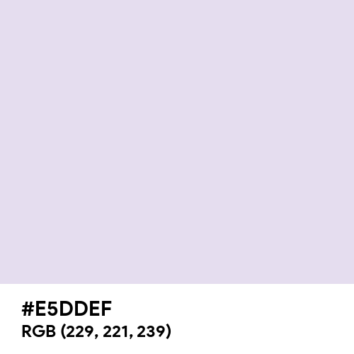 Lavender (Web) (Hex code: E5DDEF) Thumbnail
