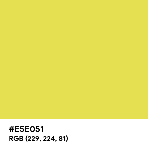 Maximum Green Yellow (Hex code: E5E051) Thumbnail