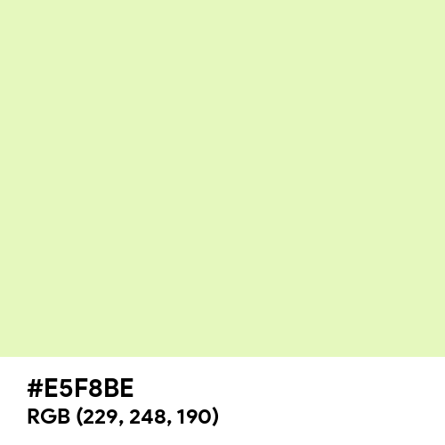 Pale Spring Bud (Hex code: E5F8BE) Thumbnail