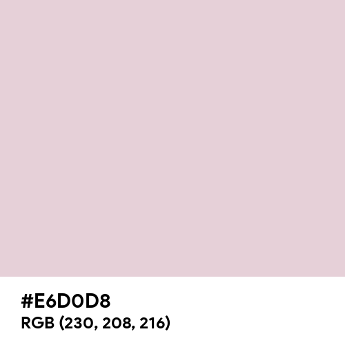 Queen Pink (Hex code: E6D0D8) Thumbnail