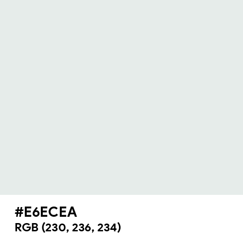 Bright Gray (Hex code: E6ECEA) Thumbnail