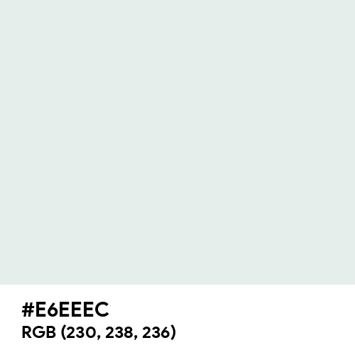 Bright Gray (Hex code: E6EEEC) Thumbnail