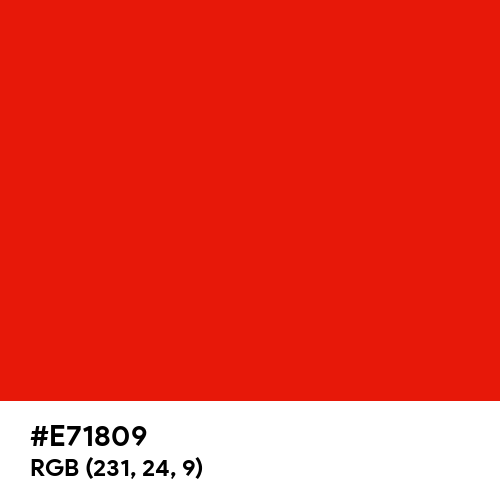 Ladybug Red (Hex code: E71809) Thumbnail
