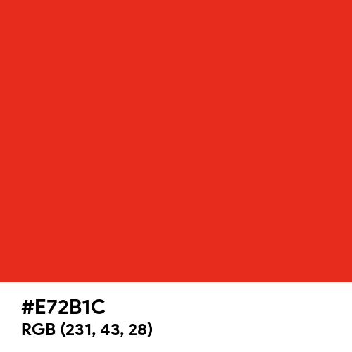 Pinterest Red (Hex code: E72B1C) Thumbnail