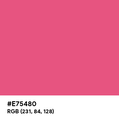 Dark Pink (Hex code: E75480) Thumbnail