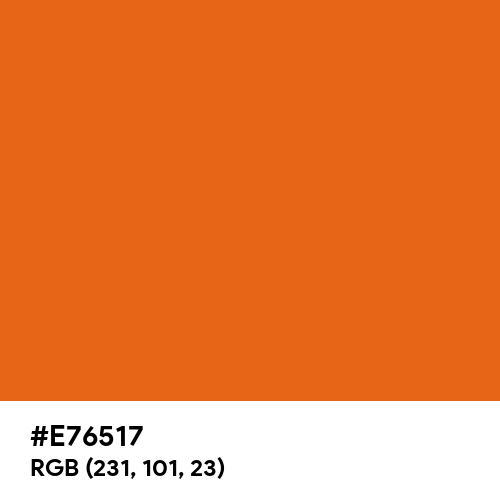Halloween Orange (Hex code: E76517) Thumbnail