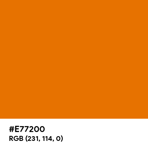 Mango Tango (Hex code: E77200) Thumbnail