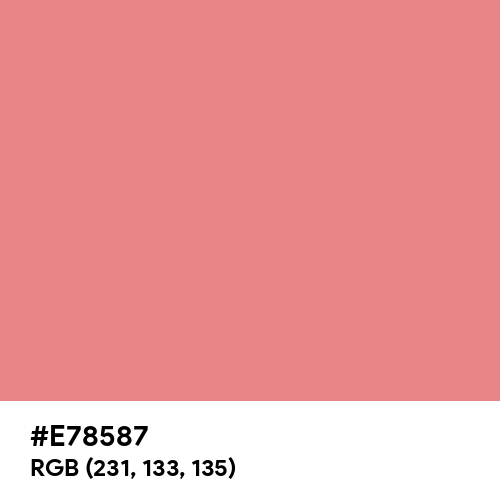 Perpetual Renovering segment Pale Red color hex code is #E78587