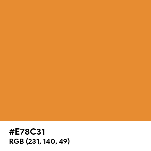 Cadmium Orange (Hex code: E78C31) Thumbnail