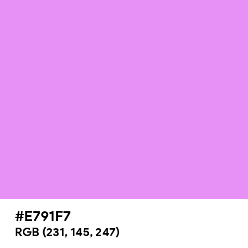 Bright Lilac (Hex code: E791F7) Thumbnail