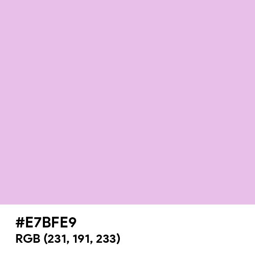 Queen Pink (Hex code: E7BFE9) Thumbnail