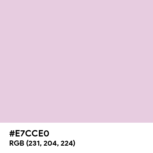 Queen Pink (Hex code: E7CCE0) Thumbnail