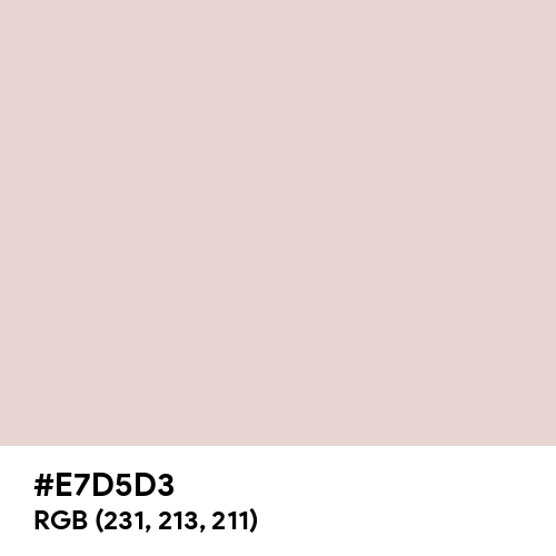 Queen Pink (Hex code: E7D5D3) Thumbnail