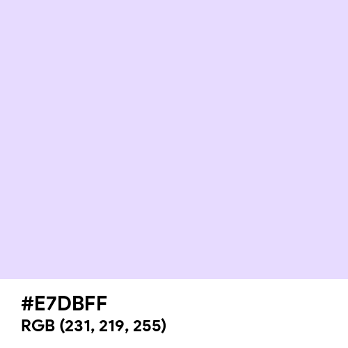 Lavender (Web) (Hex code: E7DBFF) Thumbnail