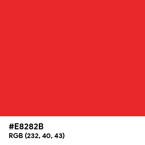 True Red (Hex code: E8282B) Thumbnail