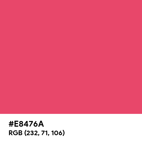 Paradise Pink (Hex code: E8476A) Thumbnail