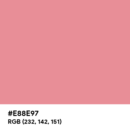 Ruddy Pink (Hex code: E88E97) Thumbnail