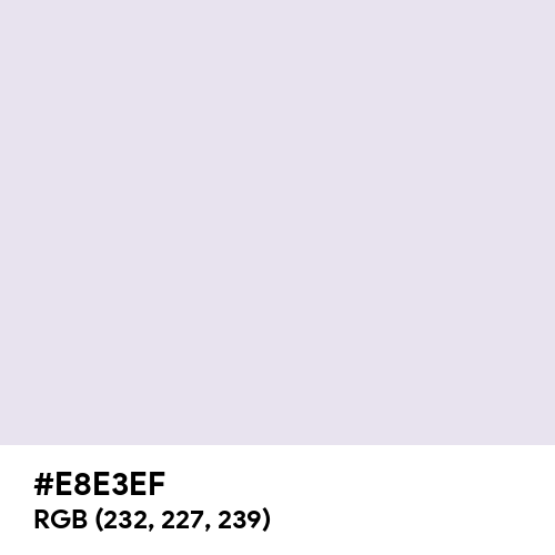 Bright Gray (Hex code: E8E3EF) Thumbnail