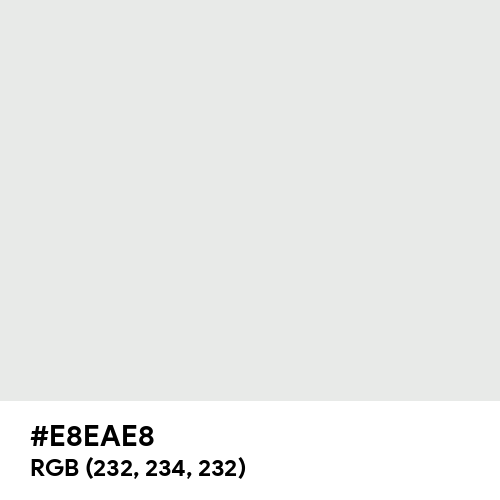 Bright Gray (Hex code: E8EAE8) Thumbnail