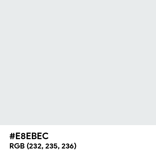 Bright Gray (Hex code: E8EBEC) Thumbnail